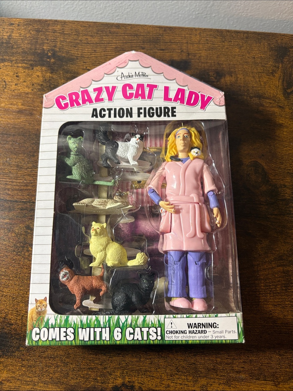 Crazy Cat Lady Action Figure - Pink